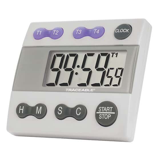 Traceable Digi-Sense Four-Channel, Jumbo-Display Clock/Timer