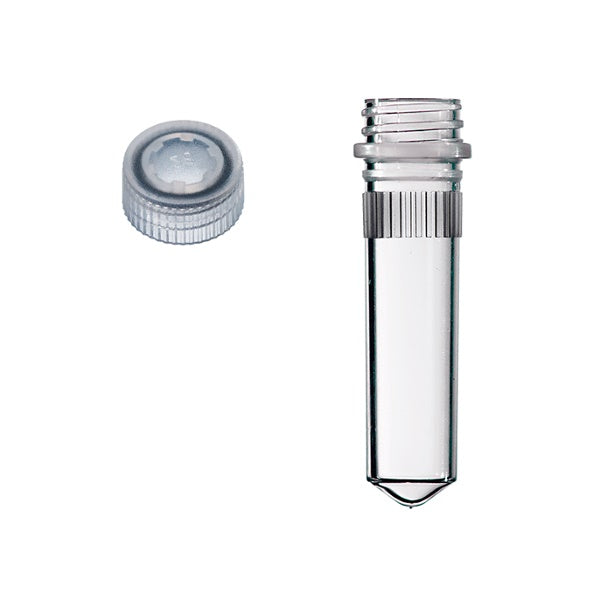 2mL Ribbed, Conical Screw Microtubes & Flat Screw Caps, Sterile