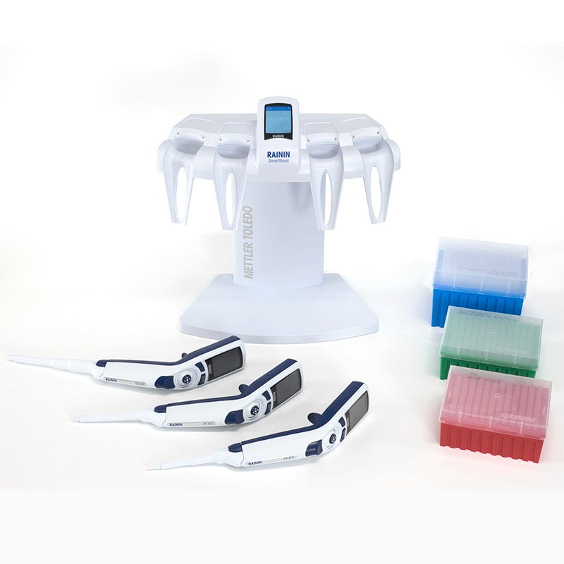 Starter Kit Including 3 LTS Pipet-Lite XLS+ Manual Single-Channel Pipettes LTS LiteTouch 20ul, 200ul 1000ul, 1 Smartstand, 3 Racks LTS Tips