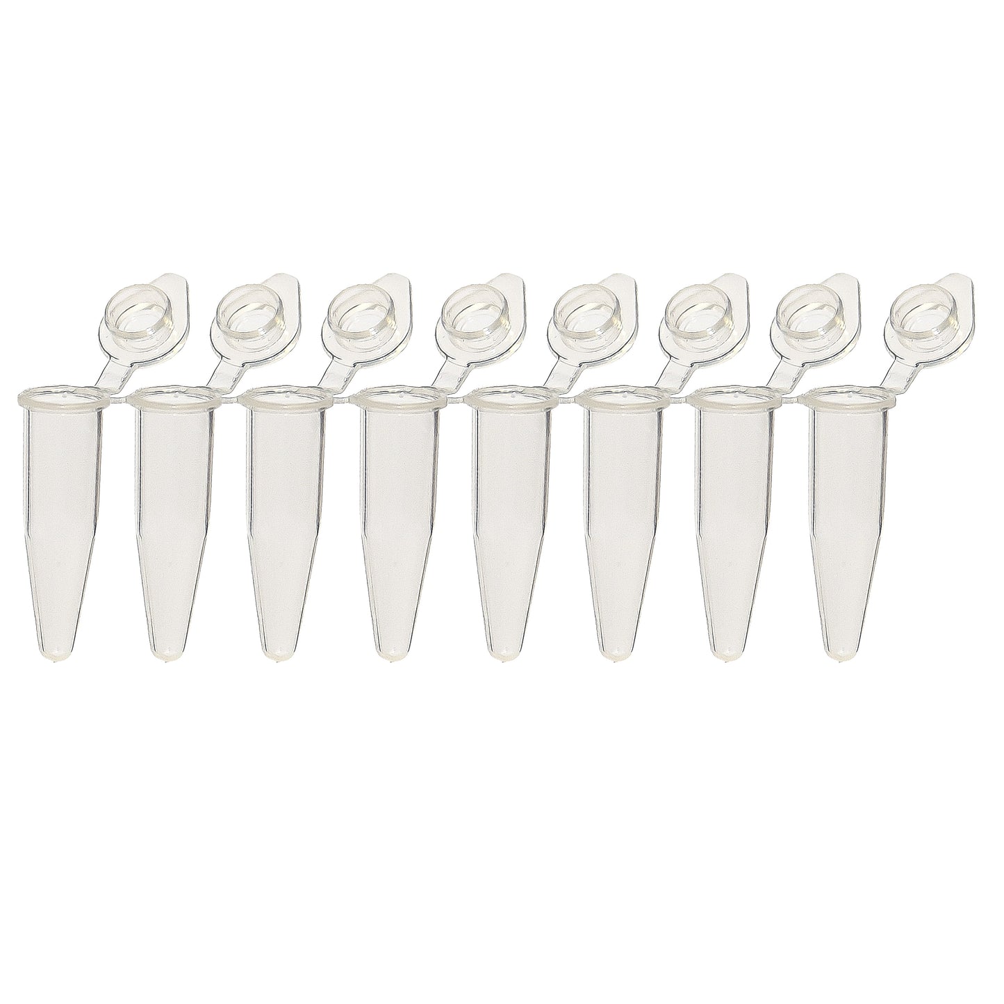 0.2 mL 8-Strip PCR SnapStrip® Tubes with Individually-Attached Flat Caps, Clear