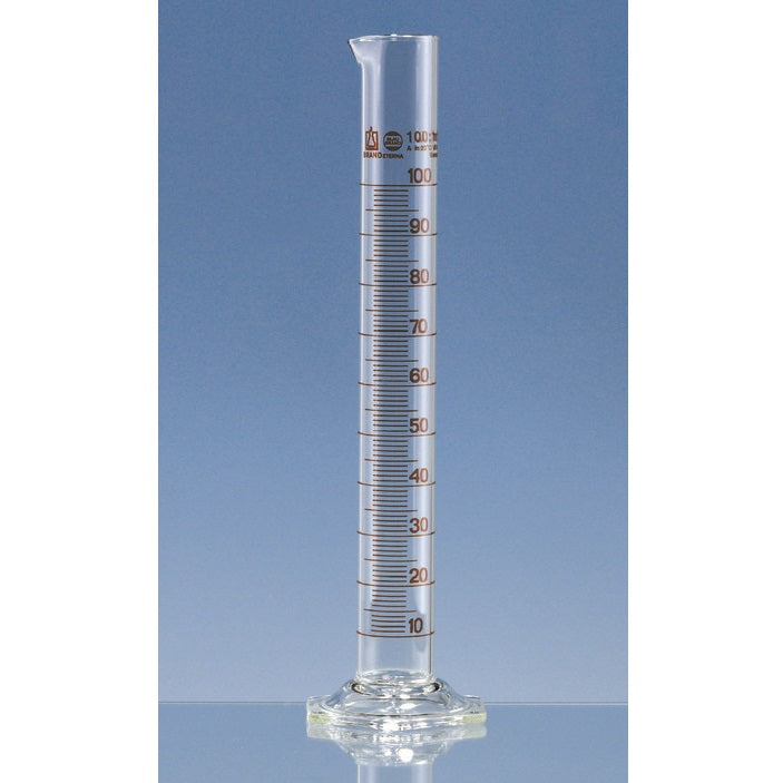 Graduated cylinders, tall form, BLAUBRAND® ETERNA, class A, DE-M, 50 ml : 1 ml, Boro 3.3
