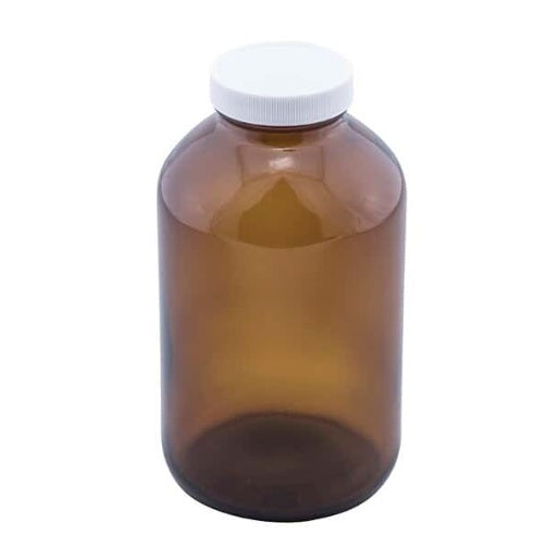 Wide-Mouth Amber Glass Bottle, 53 mm, NR, 1000 mL (EW-35204-49)