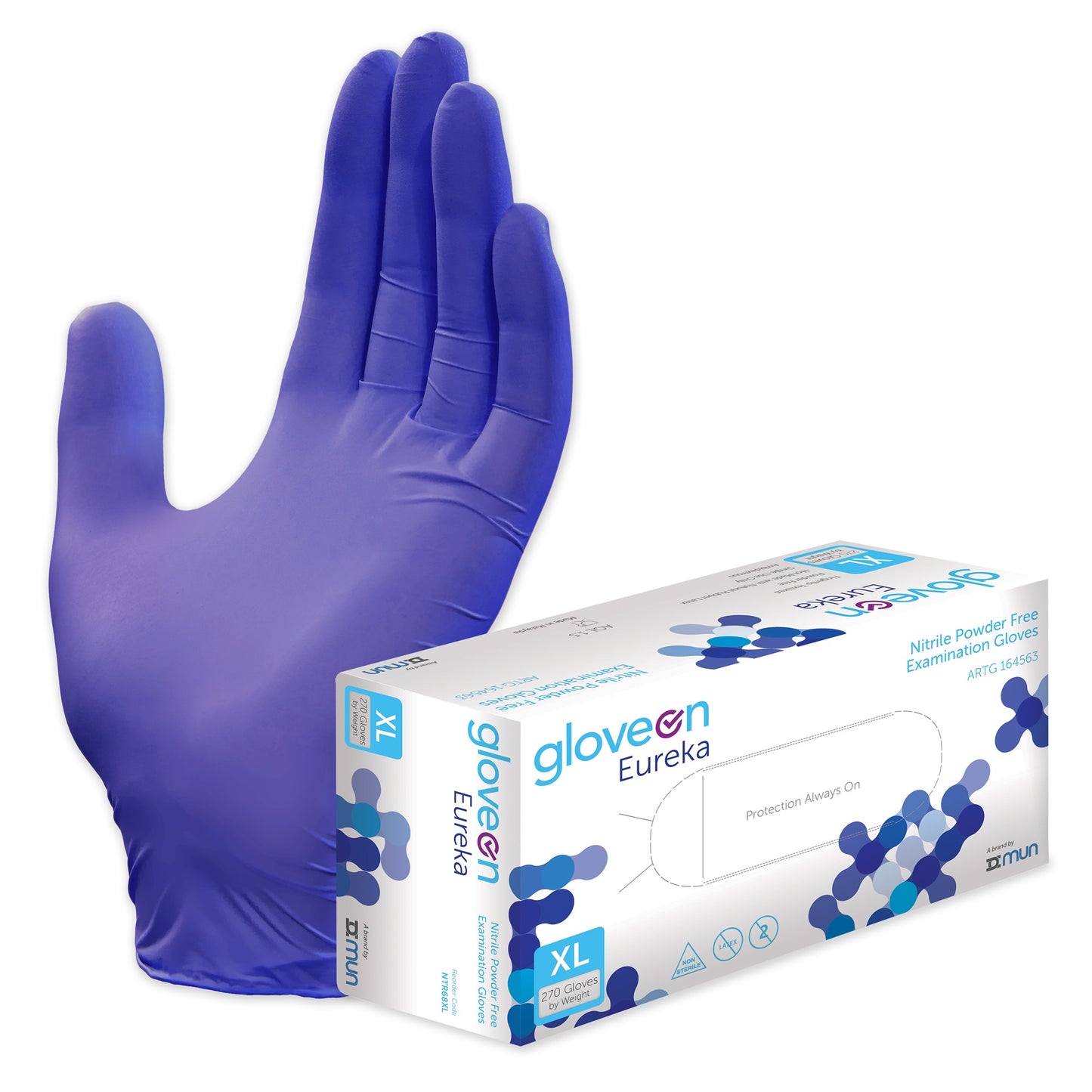 GloveOn® Eureka Nitrile Exam Gloves, Standard Cuff NS, Extra Large