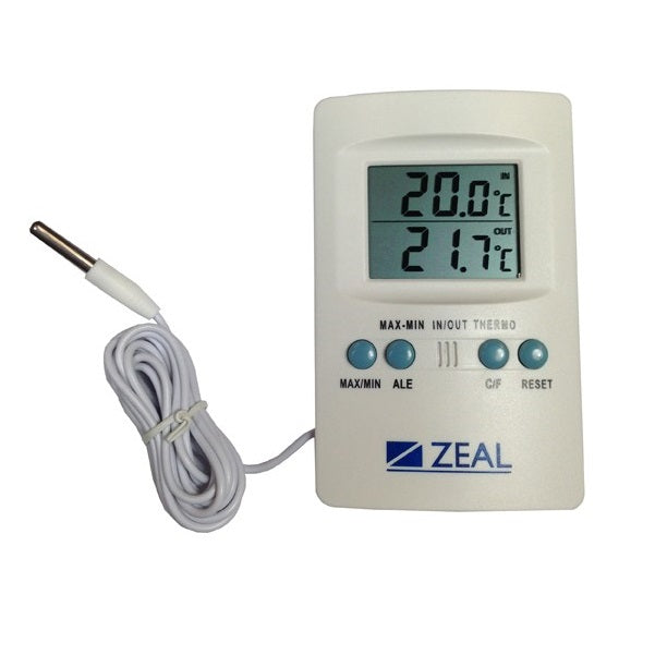 Thermometer Digital with probe, -50/+70°C, 0.1 Resolution, Max/Min Alarm