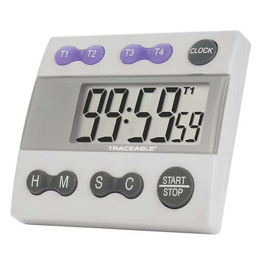 Traceable Digi-Sense Four-Channel, Jumbo-Display Clock/Timer
