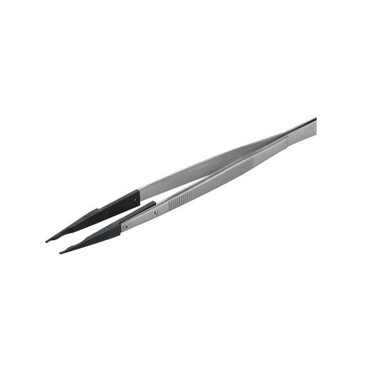 Tweezers with straight tips, Length: 220mm for 1g to 1kg weights