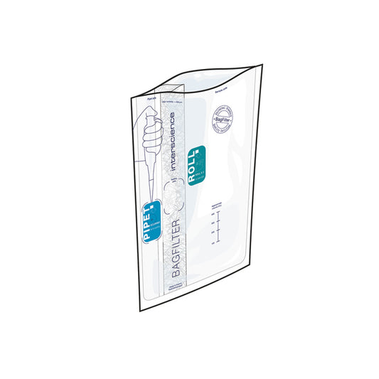 BagFilter® Pipet & Roll Lateral filter bag with pipet access and built-in closure, 400ml