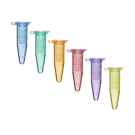 Microcentrifuge Tube 1.5ml, Graduated, Boil-Proof, Fluorescent Assorted