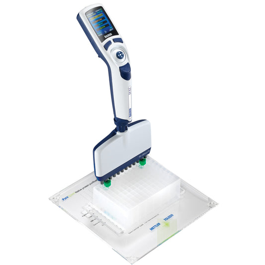 PureSpeed Starter Kit - 200ul E4 XLS+ 8-Channel Electronic Pipette, Base, SD Card, 96-Deepwell Plate, ColorTrak™ Guide & Tip Adapters (Tips Not Included)