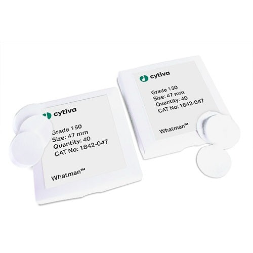 Whatman™ multigrade 150 glass microfiber prefilter, 2 µm particle retention rating, 47 mm circles