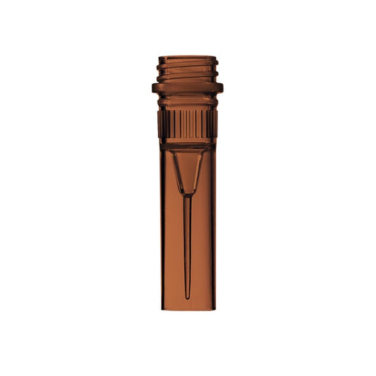 Tube 0.5ml Screw, Skirted, Ribbed, Amber, No Cap