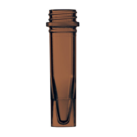 Tube 1.5ml Screw, Skirted, Ribbed, Amber, No Cap