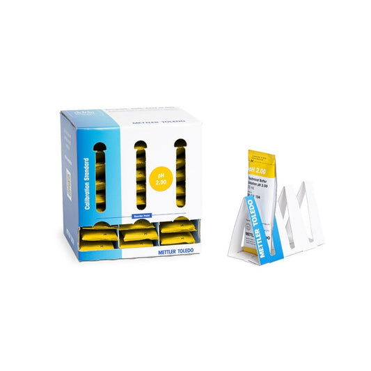 pH 2.00 Buffer sachets, box with 30 x 20 mL