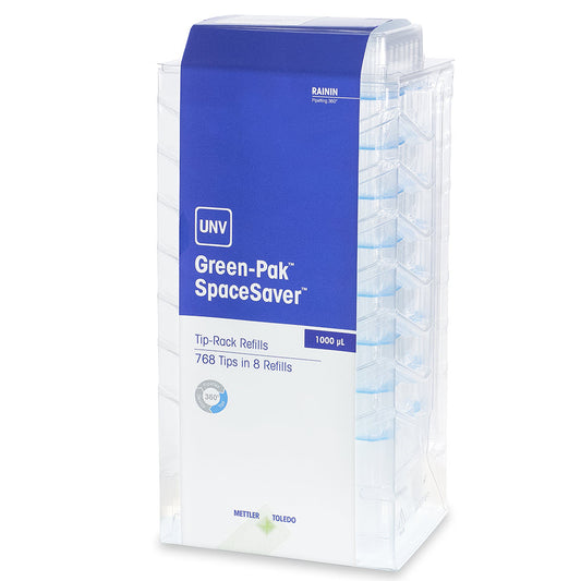 Tip 1000ul, Universal-Fit, Green-Pak Spacesaver Stacked Refills