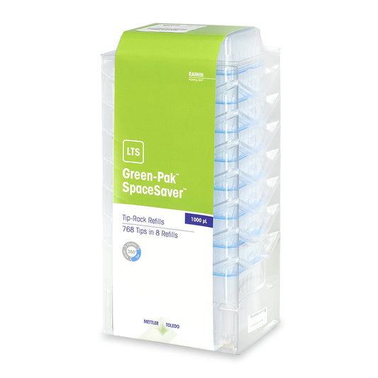 Tip 1000ul, For Rainin Pipettes With LTS LiteTouch, Green-Pak Spacesaver Stacked Refills