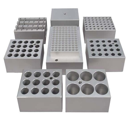 Heating Block, Single Wide, Aluminum, 12 x 5 mL Tubes
