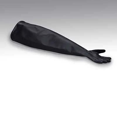 Glove-Box Neoprene Gloves, Size 9.75 inch, one pair. One piece, seamless, 15 mils. With O-rings.