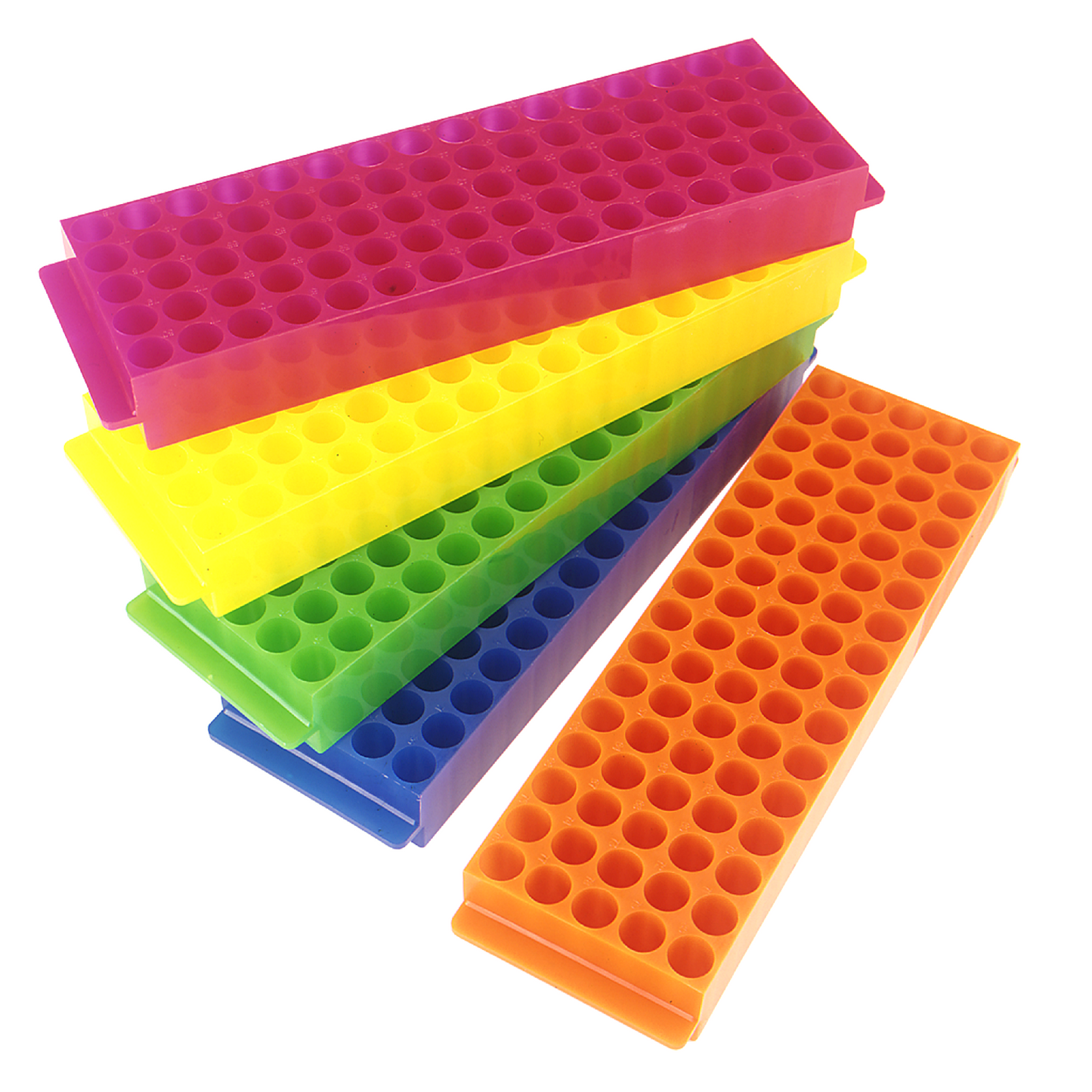 Rack 80-Place Up To 2ml Tubes, 5 X 16 Format, Fluorescent Assorted