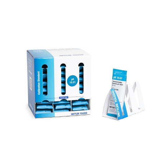 pH 10.01 sachets, box with 30 x 20 mL