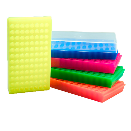 Rack 96 Place Flipper 0.5ml/1.5-2ml With Lid Assorted Fluorescent