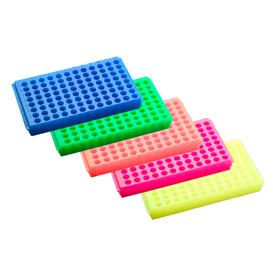 Rack 96 Place Flipper 0.5ml/1.5-2ml No Lid, Assorted Fluorescent