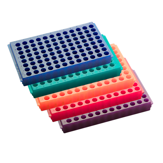 ON PROMOTION - Rack 96 Place Flipper 0.5ml/1.5-2ml, No Lid, Assorted Colours