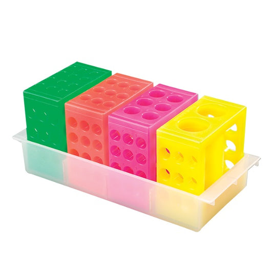 Rack 4-way Flipper Rack with tray, Fluorescent Assorted