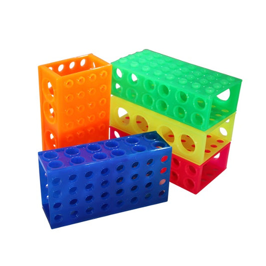 Rack 4-Way Flipper - Rack Interlock Tube Sizes From 0.5mL-50mL & 20-25mm, Assorted Colours