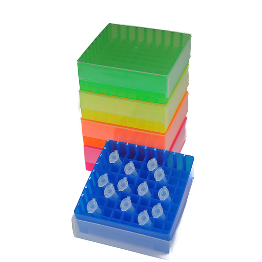 Rack Freezer Tubes Up To 2ml, 81-Place, Lift-Off Lid, Fluorescent Assorted