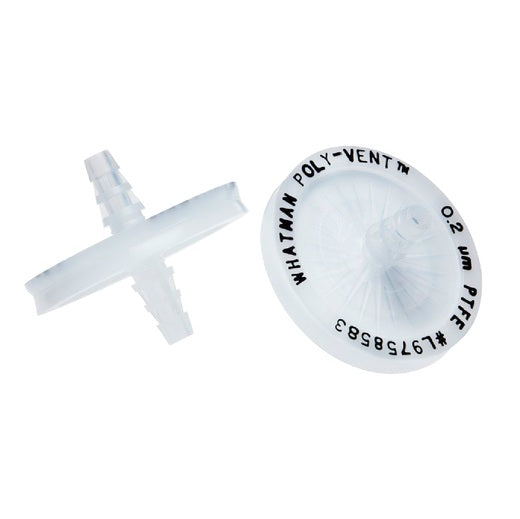 PolyVENT 500, 0.2 µm, inlet 1/4 to 3/8" stepped hose barb, outlet 1/4 to 3/8" stepped hose barb
