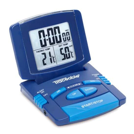 Traceable Calibrated Alarm Thermometer/Timer with Stainless Steel Probe