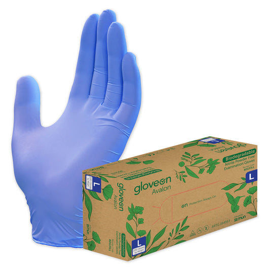 GloveOn® Avalon Biodegradable Nitrile Gloves, Large