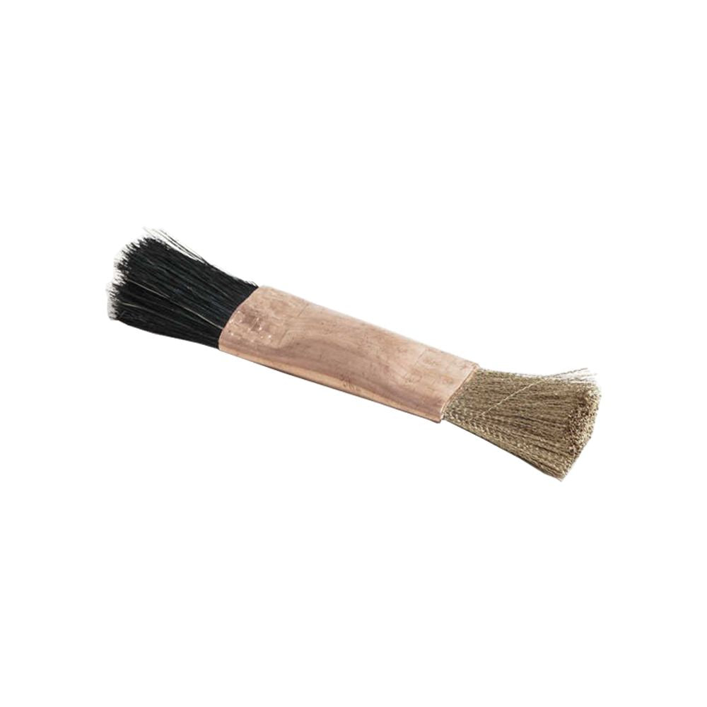 Sieve Brush Double ended short, Brass/Nylon