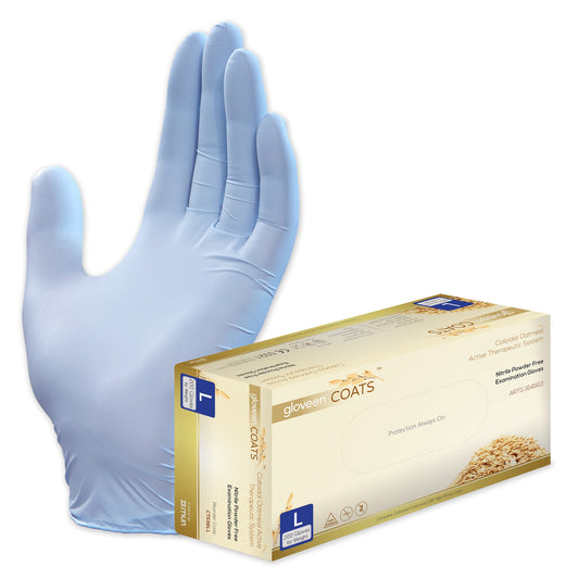 GloveOn® COATS® Colloidal Oatmeal Coated Nitrile Exam Gloves, Large (previously CTS38LL)