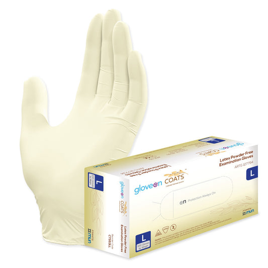 GloveOn® COATS® Colloidal Oatmeal Coated Latex Exam Gloves, Large (previously MUNNCTS53LL)