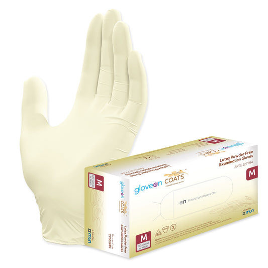GloveOn COATS® Colloidal Oatmeal Coated Latex Exam Gloves Medium