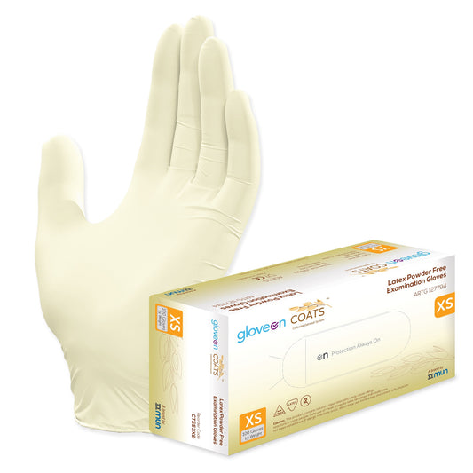 GloveOn® COATS® Colloidal Oatmeal Coated Latex Exam Gloves, Extra Small