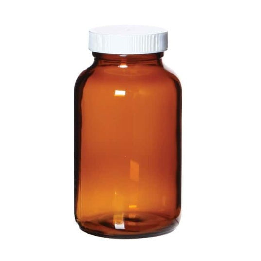 Wide-Mouth Amber Glass Bottle, Level 1, 125 mL (EW-35204-61)
