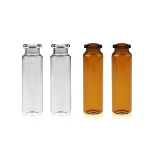 Glass Headspace Vial, 20ml, Clear, 22.5x75.5mm, neck 18mm screw top, round bottom (cap not included)