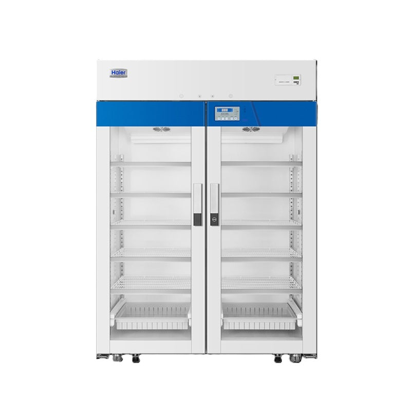 Haier HYC-1099 Advanced Pharmacy Refrigerator 2-8°C, Upright with LED Display, Double Glass Door, Capacity 1099L