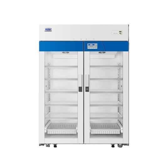 Haier HYC-1099 Advanced Pharmacy Refrigerator 2-8°C, Upright with LED Display, Double Glass Door, Capacity 1099L