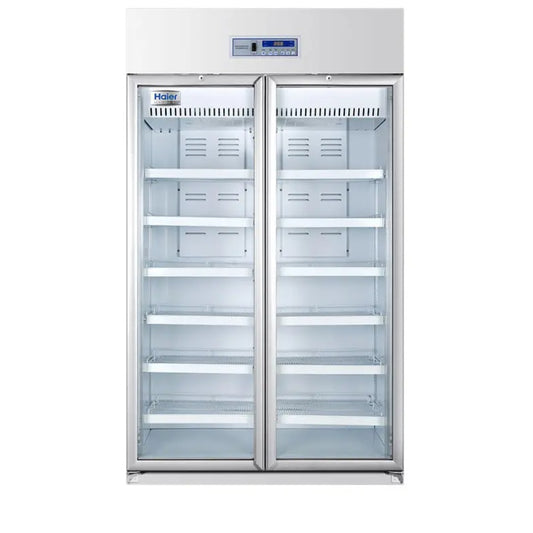 Haier HYC-940 Pharmacy Refrigerator 2~8°C, Double Glass Door Upright, Capacity 940L