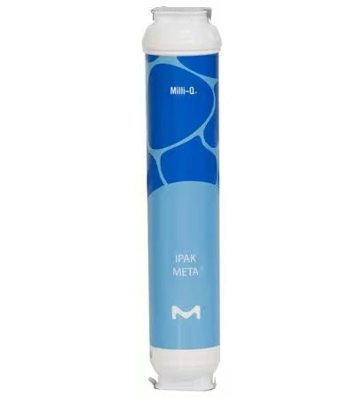 IPAK Meta® cartridge for pure water. Use this cartridge for Milli-Q® IQ 7000 or EQ 7000 systems fed  with pure water feed water e.g. RO (not Elix). (replaces IPAKMETA1)