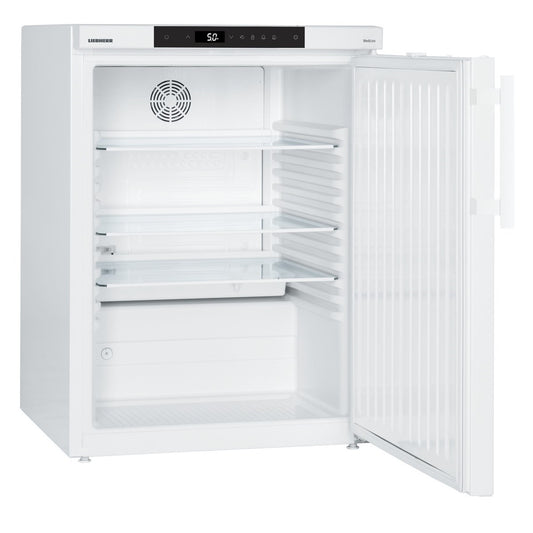 LKUexv 1610 MediLine Sparkfree Underbench Laboratory Refrigerator with Comfort electronic controller and solid door, 141L