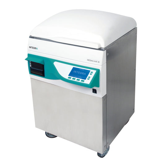 MEDIACLAVE 30 - 30 Litre Media Preparator with Integrated Printer 3 Phase; Includes Cuvette, Lid Seal, Magnetic Stirrer, Decanting Tubing, Fitting For Dispensing Tubing, 3X400V 50/60 Hz