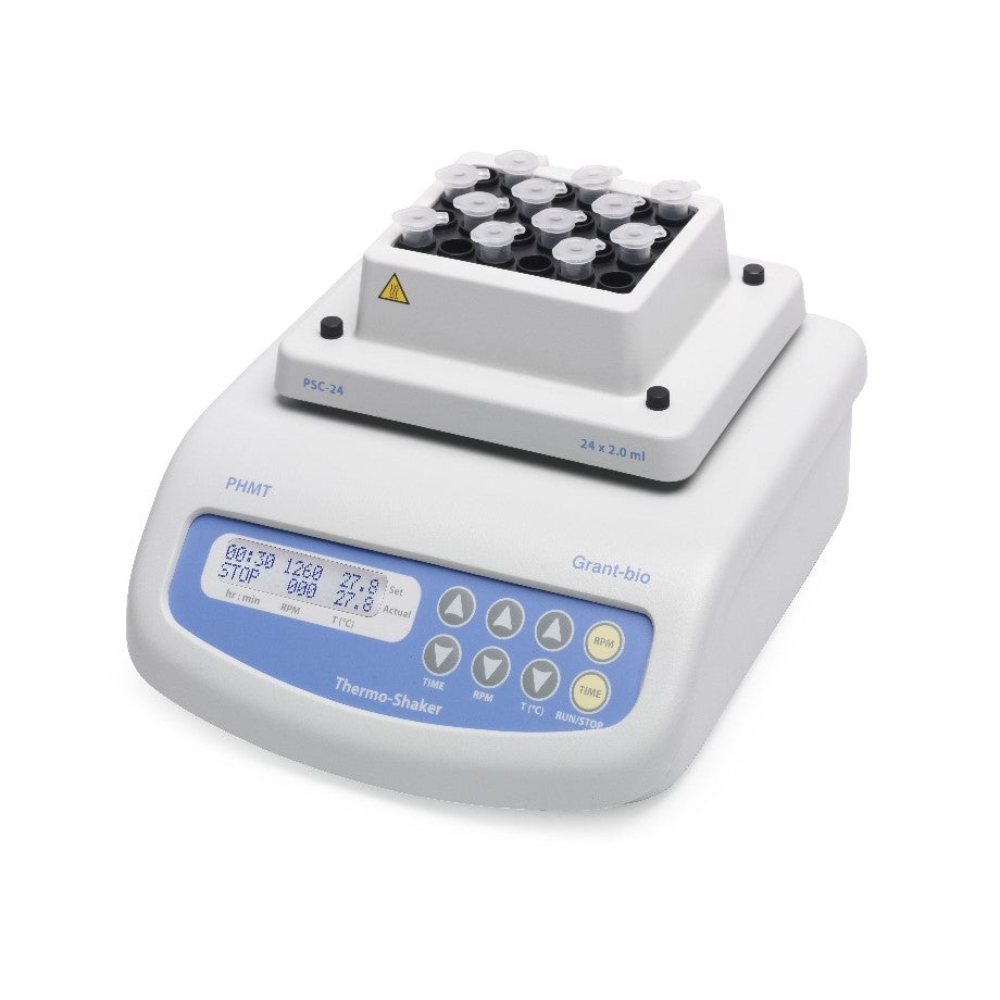 Thermoshaker For Microtubes And PCR Plates, 250 - 1400 rpm, Ambient +4°C To +40°C, Supplied With PSC24 Block