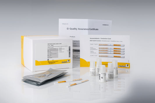 RIDA QUICK Immunochromatographic Test Gliadin (ready to swab) Prefilled Vials, kit for 25 Samples
