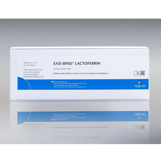 EASI-BIND® LACTOFERRIN - heparin affinity column that binds lactoferrin. Can be used up to 10 times. For use with Official Methods.