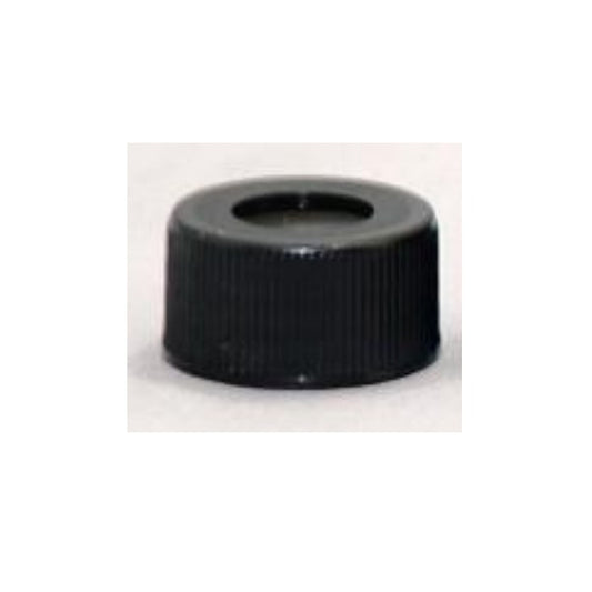 Caps, 24-400 Black, Screw Open Cap with Natural PTFE/Natural Silicon Septa
