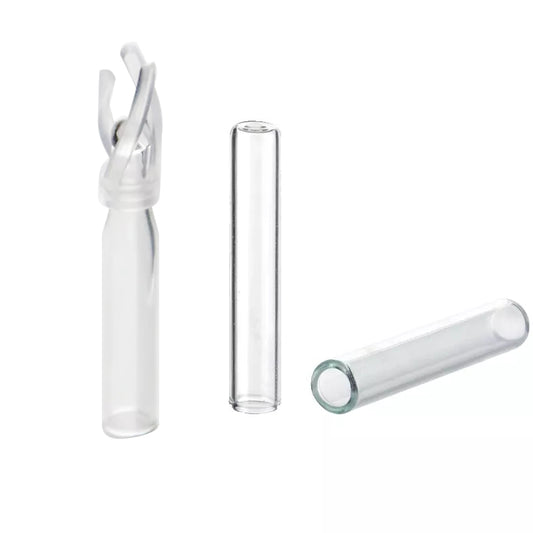 Micro-Insert, 29 x 5.7mm, clear class, conical bottom with assembled plastic spring